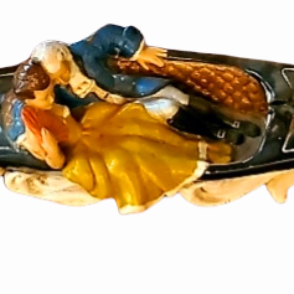 Mid-Century Vintage Chalkware Gondola 29x8 Rococo - Picture 3 of 5
